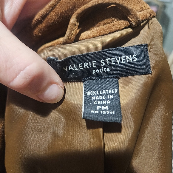 Vintage Valerie Stevens Suede Leather Jacket. Rich Brown. Size MP — 100% Leather - Picture 2 of 16